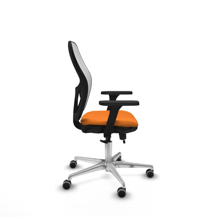 PIQUERAS Y CRESPO Silla de oficina Jorquera Naranja y Blanco con mecanismo Sincro/Traslack PIQUERAS Y CRESPO Silla de oficina Jorquera Naranja y Blanco con mecanismo Sincro/Traslack