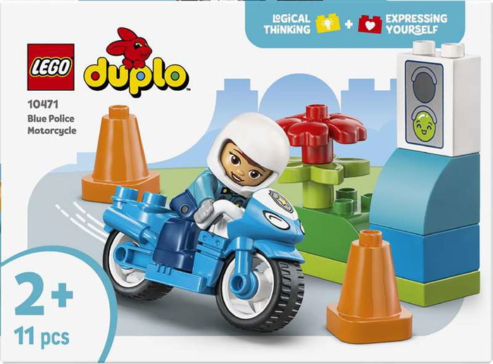 Lego Juego de construcción Moto de Policía Azul Duplo, Edad mínima recomendada: 18 meses