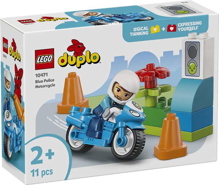 Lego Juego de construcción Moto de Policía Azul Duplo, Edad mínima recomendada: 18 meses