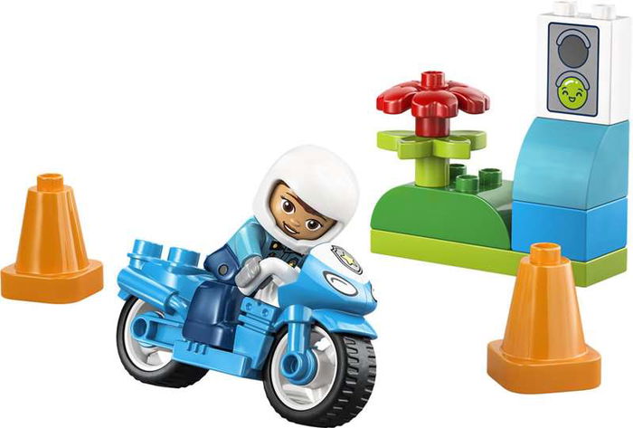 Lego Juego de construcción Moto de Policía Azul Duplo, Edad mínima recomendada: 18 meses