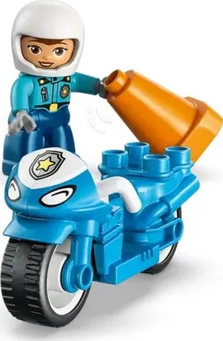 Lego Juego de Construcción Moto De Policía Azul Duplo