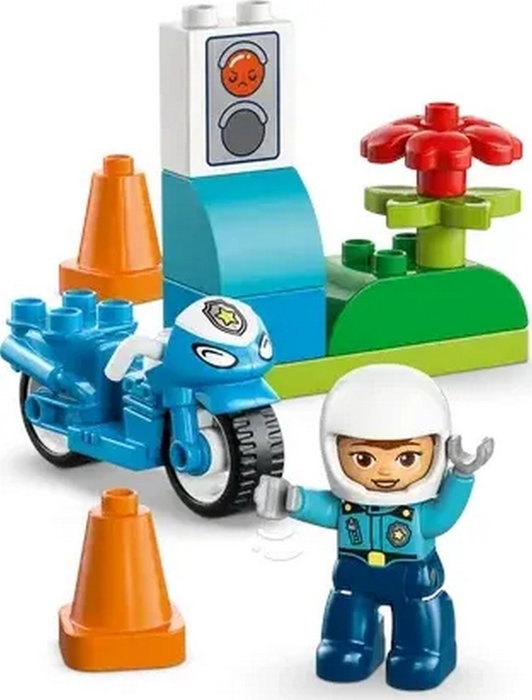 Lego Juego de Construcción Moto De Policía Azul Duplo