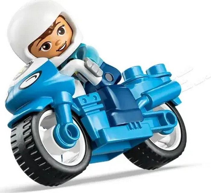 Lego Juego de Construcción Moto De Policía Azul Duplo