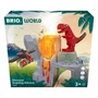 Brio Volcán en erupción de dinosaurios RAV7312350360929 - Accesorio de circuito de tren de madera, acción de juego sin batería/imán, edades 3+