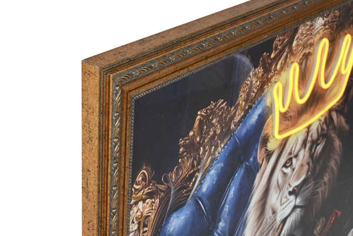 DKD Home Decor Cuadro LED Lienzo Gentleman 2 Surt. 100x100 cm