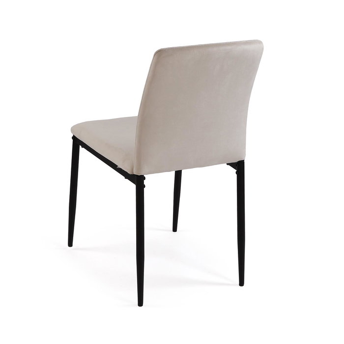 Versa Silla Zegers Beige Metal y Terciopelo 58x83x44 cm (4 Unidades)