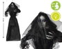 Atosa Colgante Decoración Novia Zombi con Vestido Negro y Luz LED 160 cm