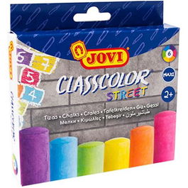 Jovi Tizas Classcolor Street Maxi Colores Surtidos para Exterior y Asfalto, A Partir de 2 Años, Caja 6 Unidades