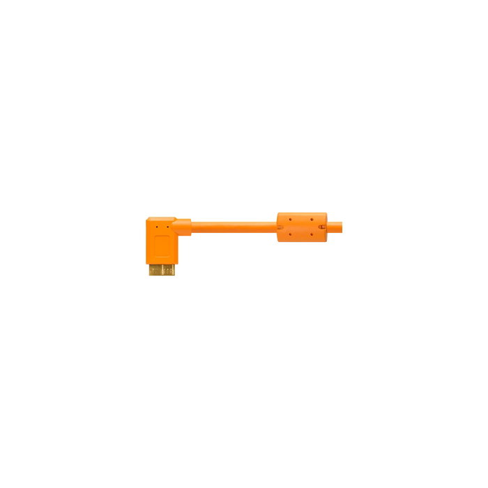 Tether TetherPro USB 3.0 Micro-B Ángulo Recto 4,6m Naranja