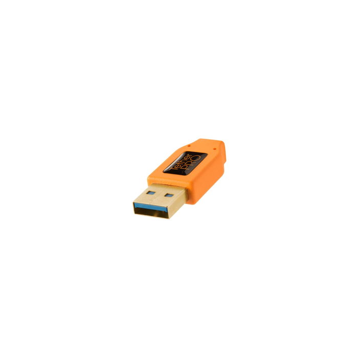 Tether TetherPro USB 3.0 Micro-B Ángulo Recto 4,6m Naranja