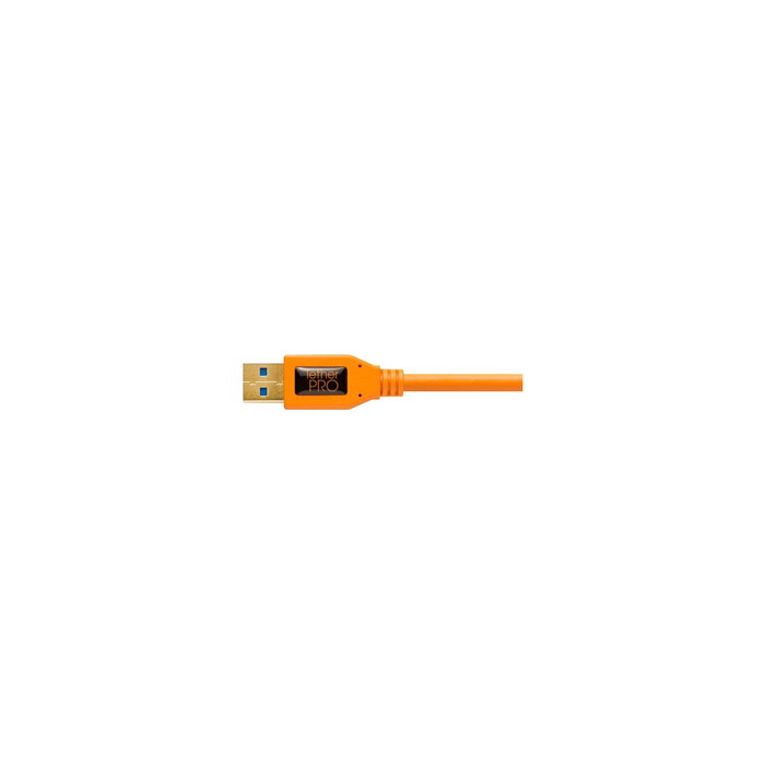 Tether TetherPro USB 3.0 Micro-B Ángulo Recto 4,6m Naranja