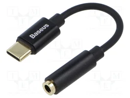 Baseus L54 Adaptador USB-C a miniJack 3,5 mm negro