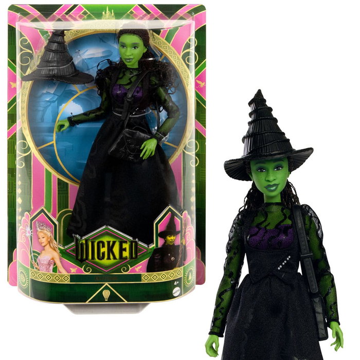Mattel Muñeca Wicked Elphaba HXT62 con Accesorios y Ropa Removible Mattel Muñeca Wicked Elphaba HXT62 con Accesorios y Ropa Removible
