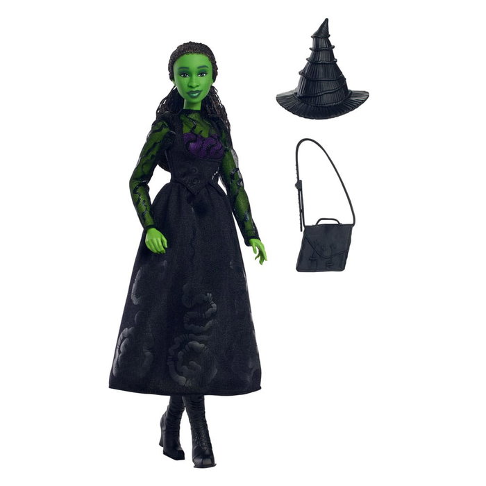 Mattel Muñeca Wicked Elphaba HXT62 con Accesorios y Ropa Removible Mattel Muñeca Wicked Elphaba HXT62 con Accesorios y Ropa Removible