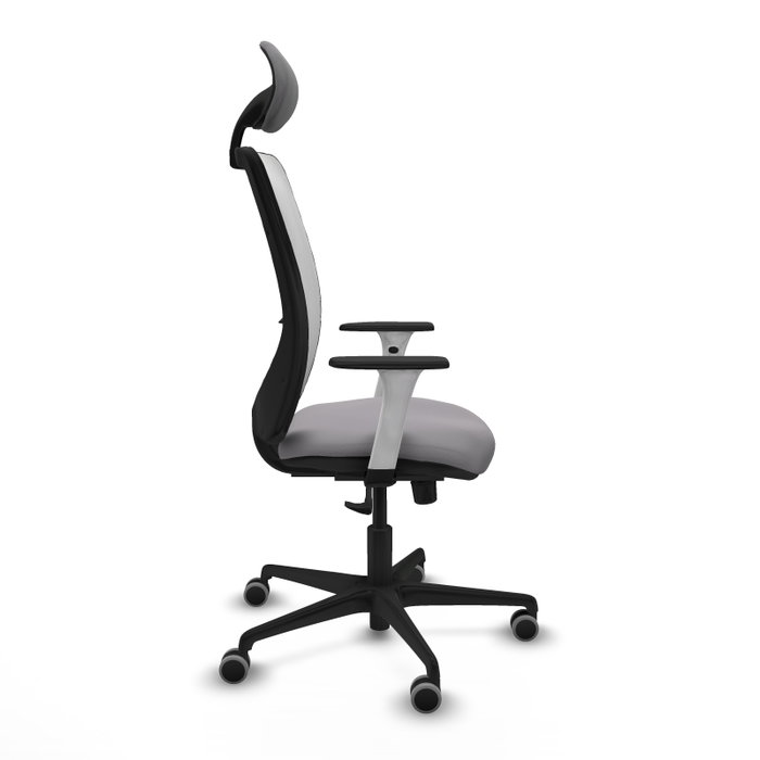 PIQUERAS Y CRESPO Silla de oficina Zulema con mecanismo Sincro, Gris y Blanco