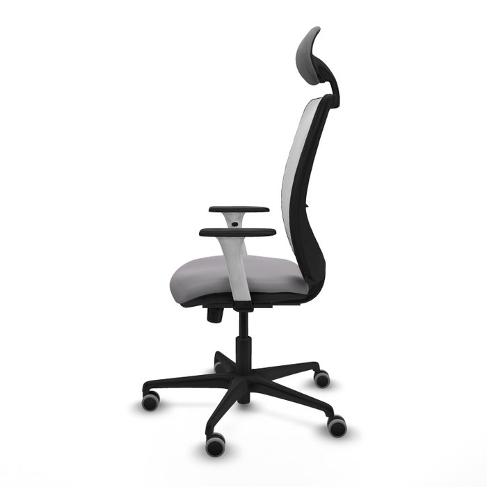 PIQUERAS Y CRESPO Silla de oficina Zulema con mecanismo Sincro, Gris y Blanco