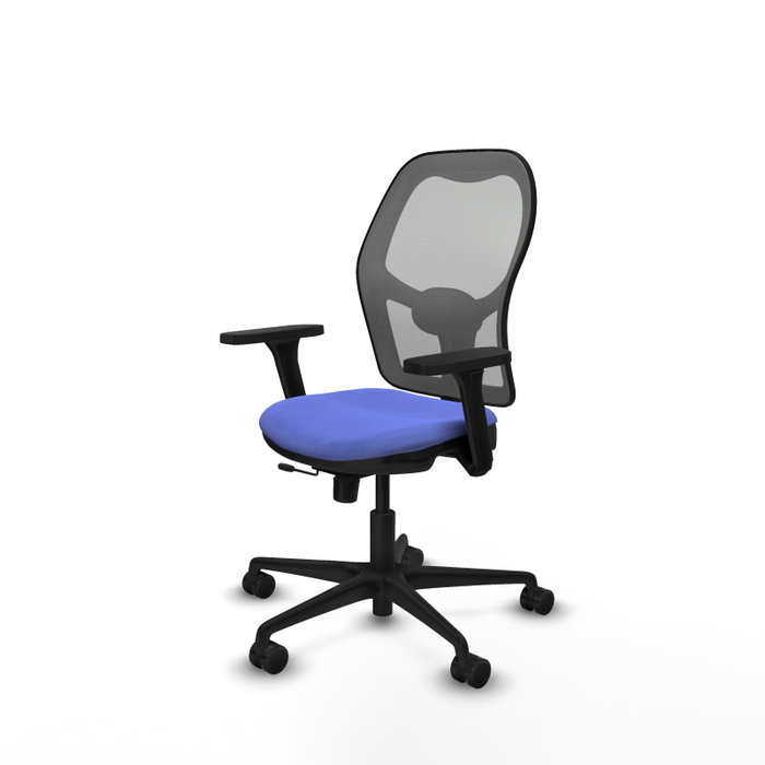 PIQUERAS Y CRESPO Silla de oficina Jorquera con mecanismo Sincro/Traslack, Azul claro y Gris