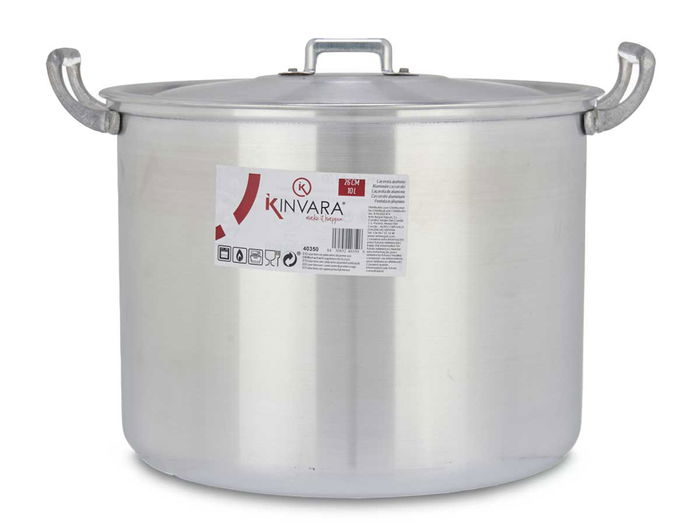 Kinvara Olla Aluminio 10 L 26 Cm Apto Gas Horno Lavavajillas (Set de 4)