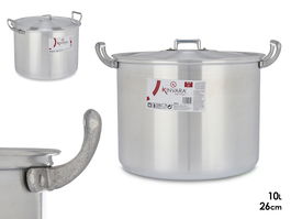 Kinvara Olla Aluminio 10 L 26 Cm Apto Gas Horno Lavavajillas (Set de 4)