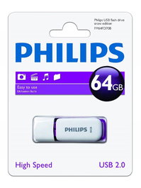 PHILIPS Pendrive Snow 64GB USB 2.0 - Almacenamiento Portátil
