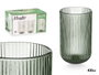 VIVALTO Vaso Alto Verde Musgo Rayas 430 ml Vidrio 7.9x12.8x7.9 cm (Set de 24)