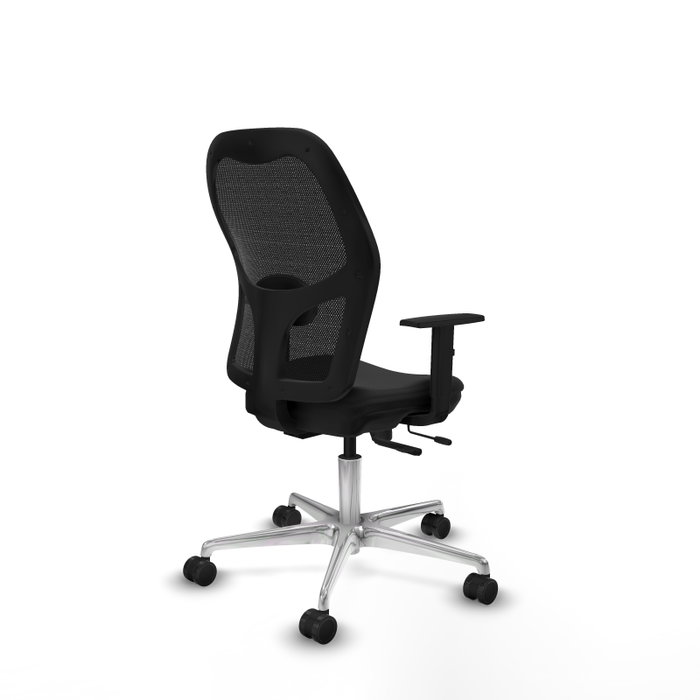 PIQUERAS Y CRESPO Silla de oficina Jorquera con mecanismo Sincro/Traslack y tapizado en Similpiel Negro