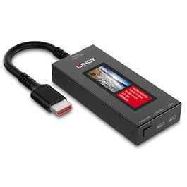 LINDY HDMI 8K60 Signal Analyzer Analizador de señales Negro