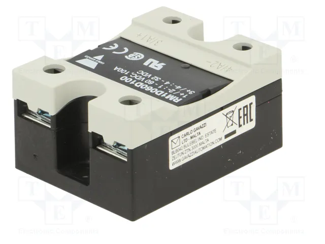 CARLO GAVAZZI RM1D060D100 Relé de Estado Sólido 100A 1-60VDC CARLO GAVAZZI RM1D060D100 Relé de Estado Sólido 100A 1-60VDC