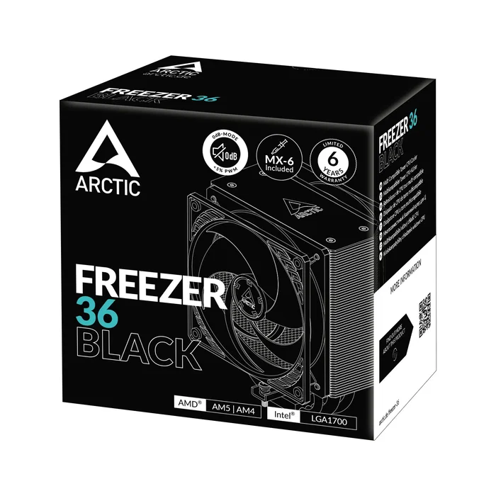 ARCTIC Freezer 36 Negro, 2 Ventiladores de 120 mm