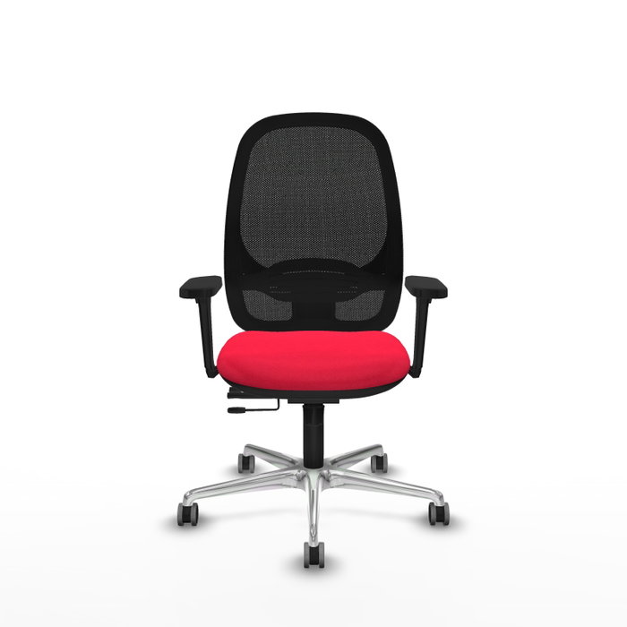 PIQUERAS Y CRESPO Silla de oficina Cilanco con mecanismo Sincro/Traslack Rojo y Negro