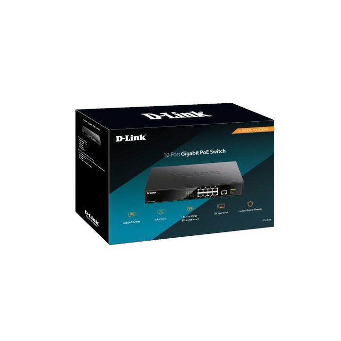 D-Link Switch DGS-1010MP No Administrado 10 Puertos Gigabit Ethernet PoE 8 Puertos 125W