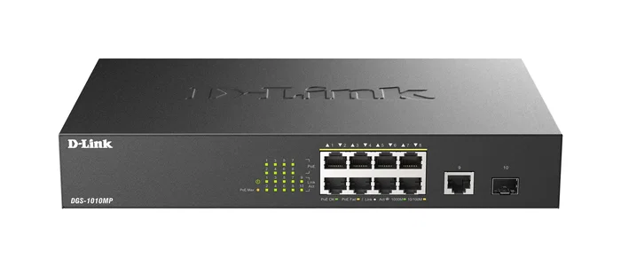 D-Link DGS-1010MP/E Switch Gigabit 10 Puertos PoE+ con SFP