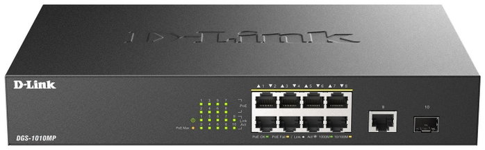 D-Link DGS-1010MP/E Switch Gigabit 10 Puertos PoE+ con SFP