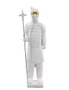 DKD Home Decor Figura de Guerrero Blanco y Dorado en Resina de 44 cm