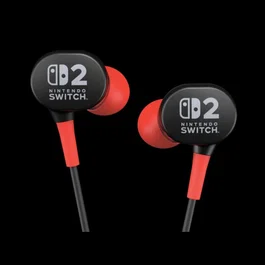 PowerA Auriculares Wired Earbuds para Nintendo Switch 2 - Negro y Rojo
