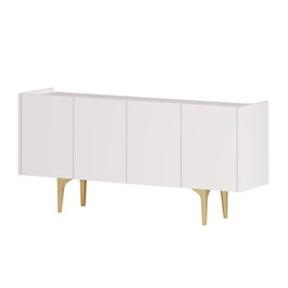 Hanah Home Consola Albina Blanco y Dorado 150x75x40 cm