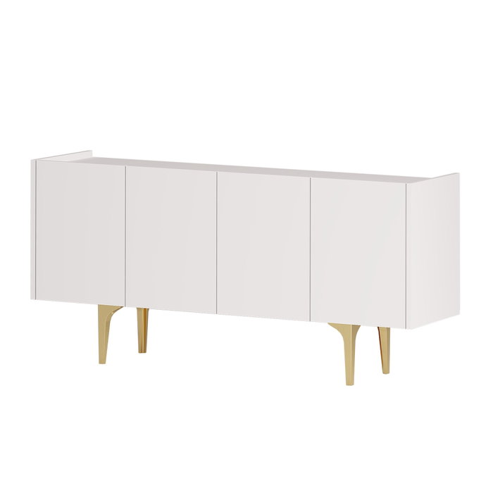 Hanah Home Consola Albina Blanco y Dorado 150x75x40 cm Hanah Home Consola Albina Blanco y Dorado 150x75x40 cm