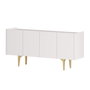 Hanah Home Consola Albina Blanco y Dorado 150x75x40 cm