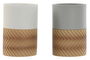 DKD Home Decor Vaso Blanco Gris 7 x 10.5 x 7 cm (2 Unidades)