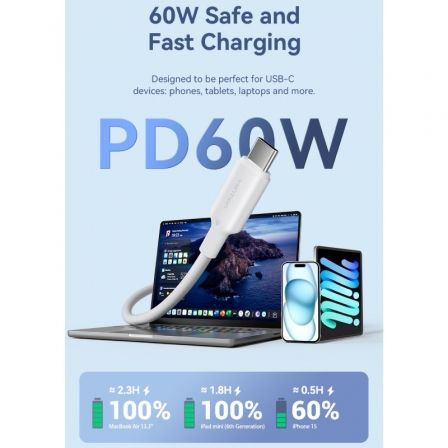 Vention TRCSH Cable USB 2.0 Tipo-C Macho - USB Tipo-C Macho 60W 480Mbps 2m Azul