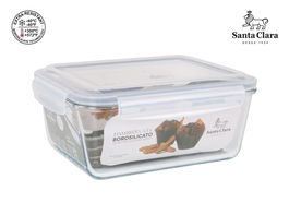 Santa Clara Fiambrera Rectangular con Tapa Hermética 26 x 22 cm (3 Unidades)