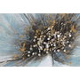 DKD Home Decor Cuadro Lienzo MDF 60x3x90 Flor Surtido de 2 piezas Azul y Dorado