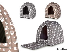 Mascow Gatera Mascota Huellas 2 Colores (Gris, Marron) 33x38x33 cm (Set de 6)