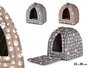 Mascow Gatera Mascota Huellas 2 Colores (Gris, Marron) 33x38x33 cm (Set de 6)