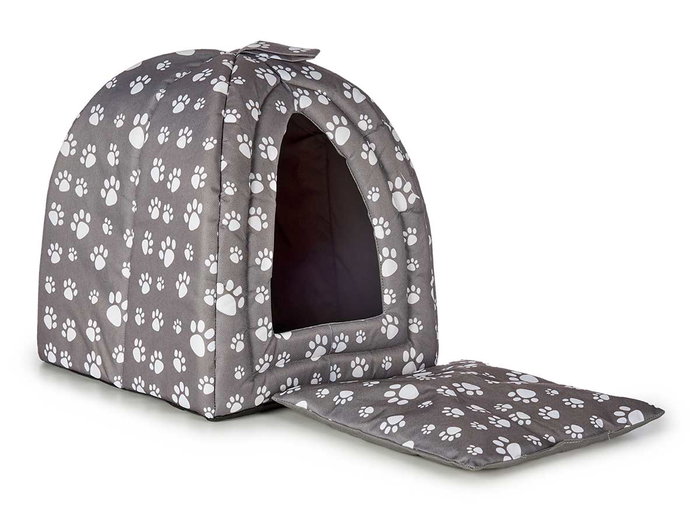 Mascow Gatera Mascota Huellas 2 Colores (Gris, Marron) 33x38x33 cm (Set de 6)