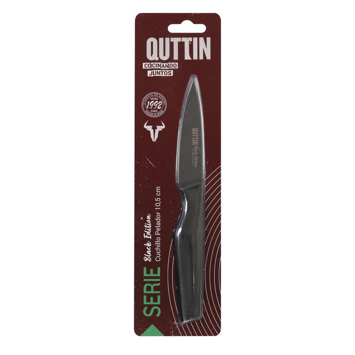 Cuchillo Pelador Quttin Black Acero Inoxidable 9 cm (12 Unidades) Cuchillo Pelador Quttin Black Acero Inoxidable 9 cm (12 Unidades)