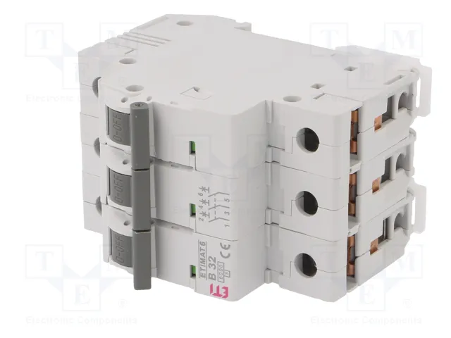 ETI POLAM ETIMAT 6 3P B32 Interruptor Magnetotérmico 32A 6kA