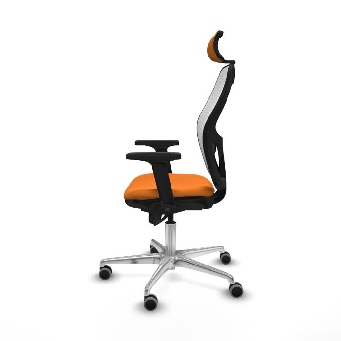 PIQUERAS Y CRESPO Silla de oficina Jorquera con mecanismo Sincro, Naranja y Blanco