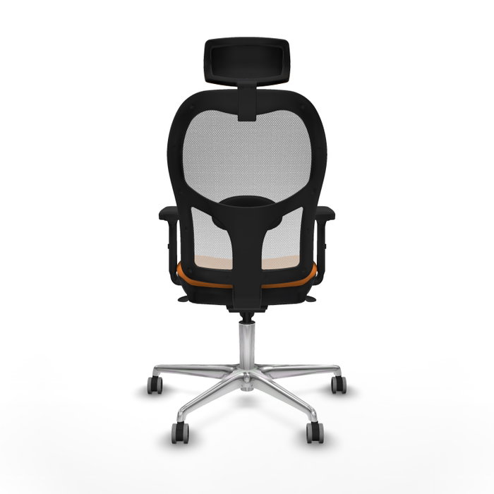 PIQUERAS Y CRESPO Silla de oficina Jorquera con mecanismo Sincro, Naranja y Blanco