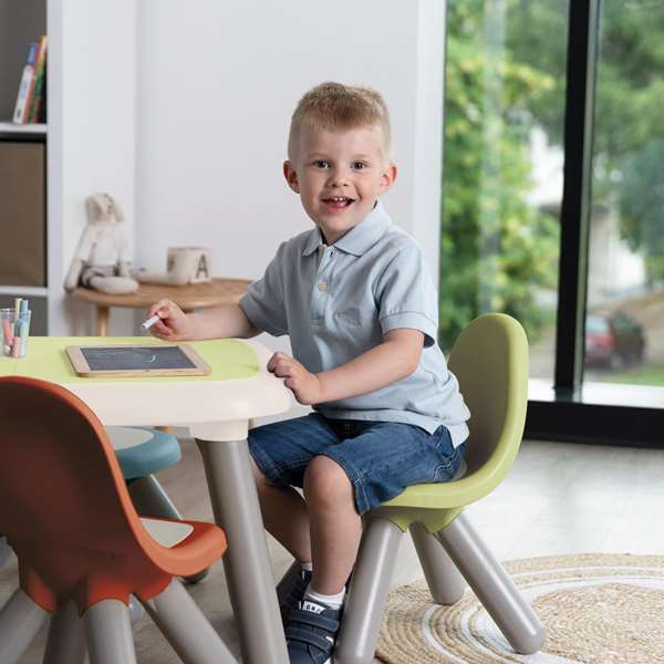 Smoby Silla Azul para Niño a Partir de 18 Meses - Silla Infantil de Plástico, Idioma Cingalés